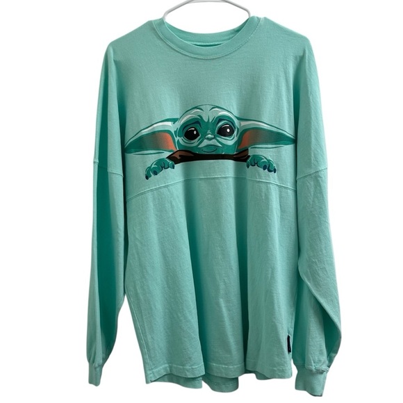Disney Parks Exclusive Yoda Spirit Jersey The Mandalorian sweatshirt NWT - Picture 3 of 13